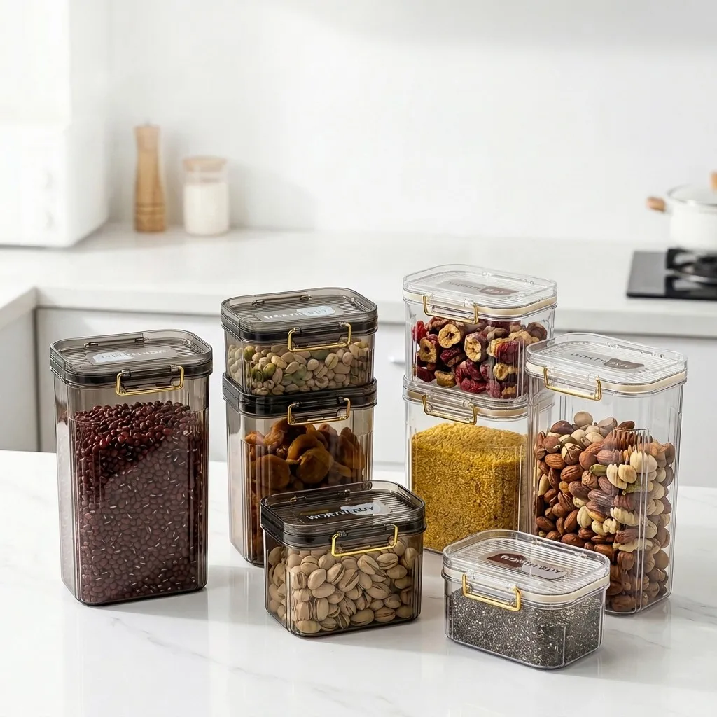 Food Storage With Dividers - Recipientes herméticos para guardar alimentos, con