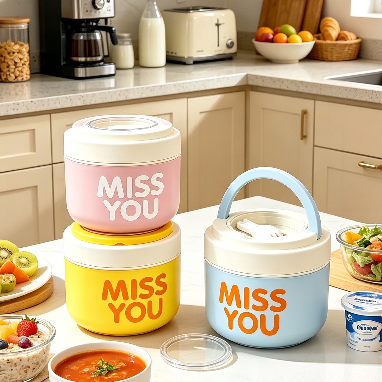 Food Storage Meals - Taza de desayuno aislada de acero