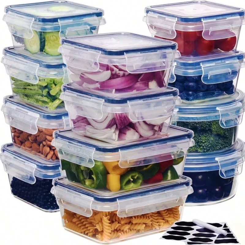 Food Storage Labels - Juego de 12 recipientes para guardar