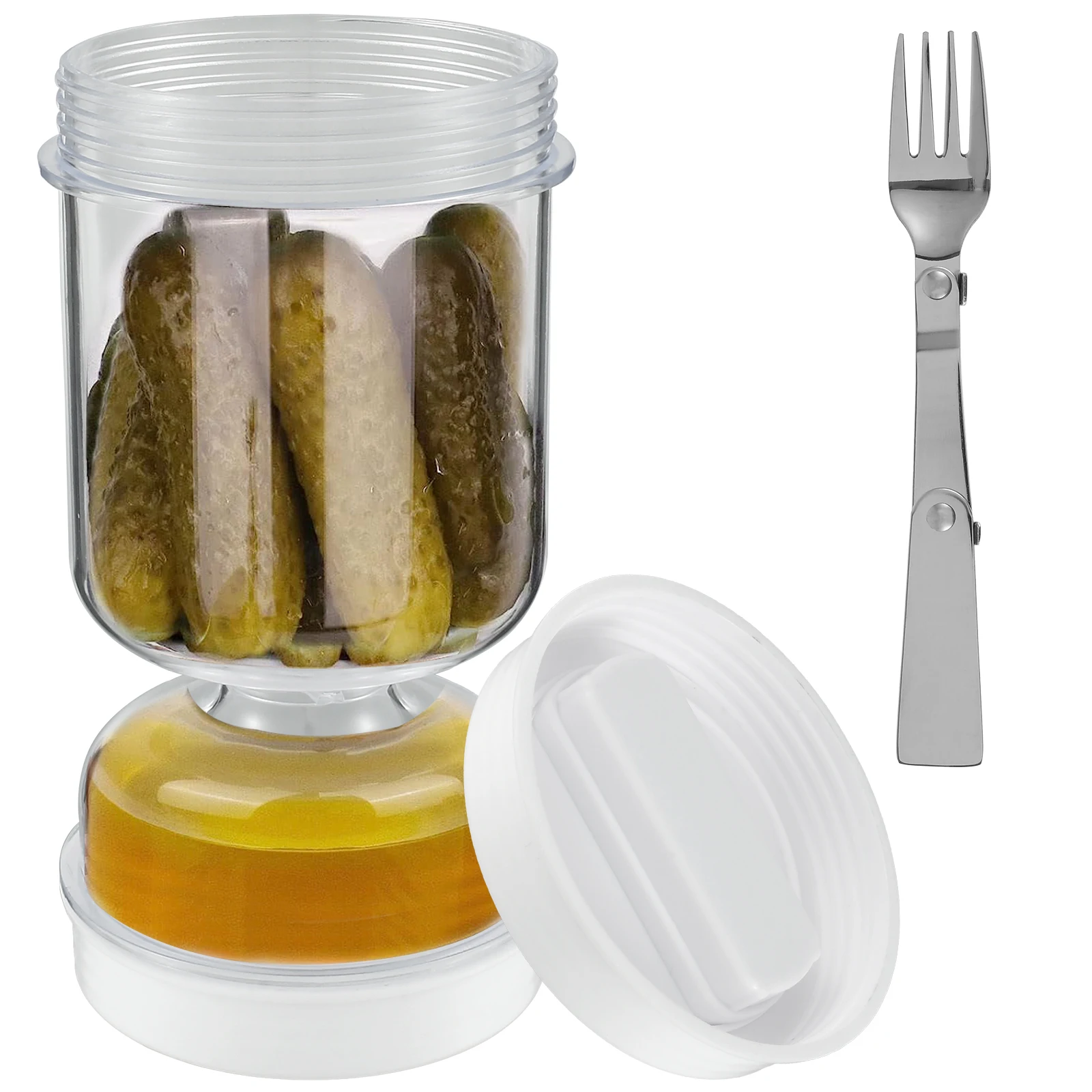 Tarro de pepinillos con tenedo - Food Storage With Dividers reseña y precio