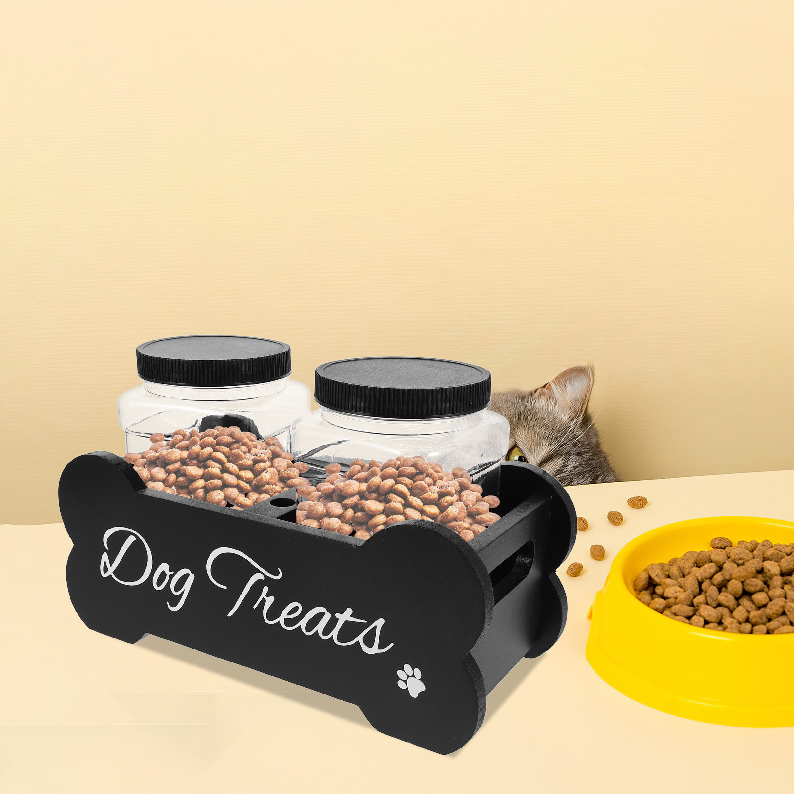 Contenedor de madera para guar - Food Storage With Dividers reseña y precio