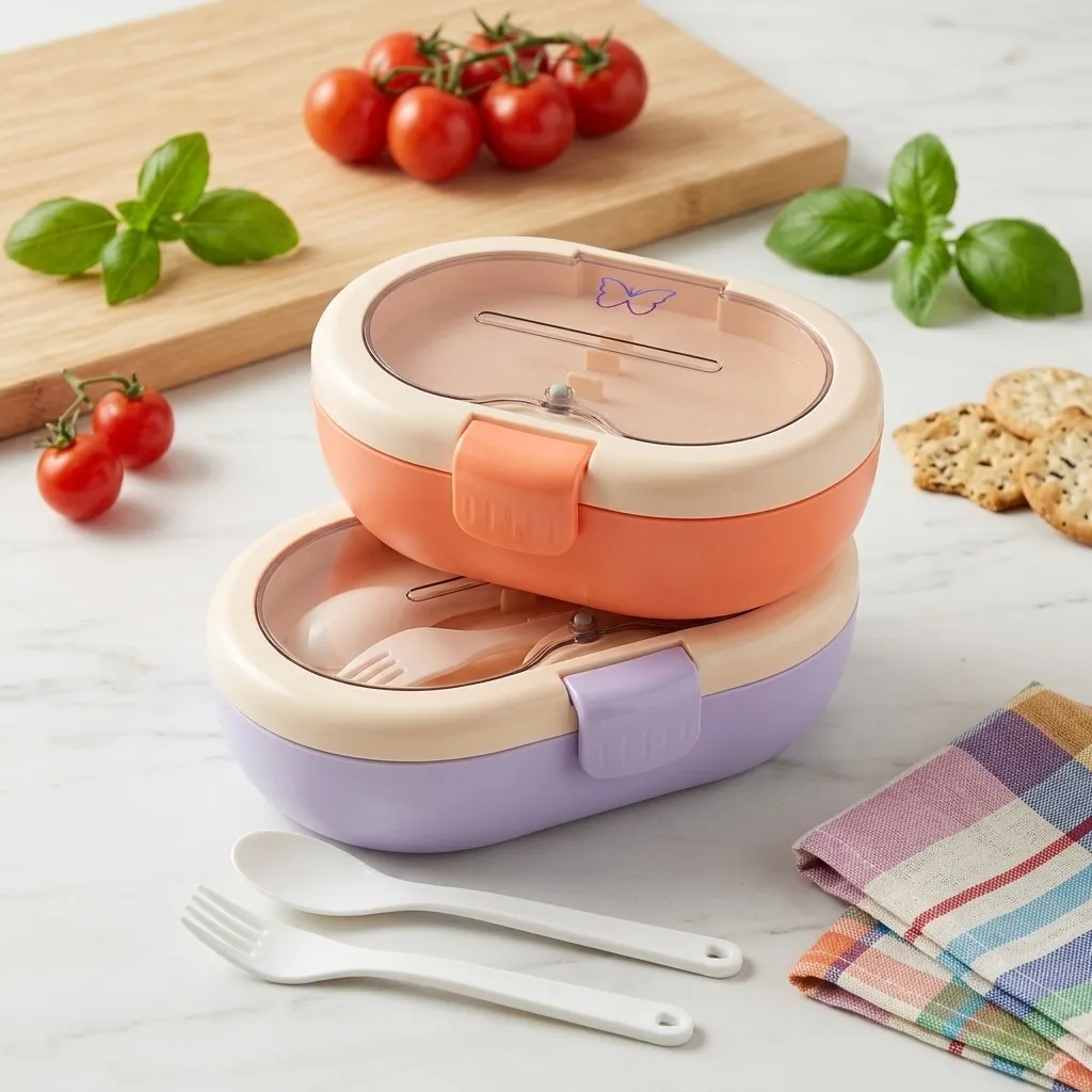 Lonchera Bento de Plástico con - Food Storage With Dividers reseña y precio